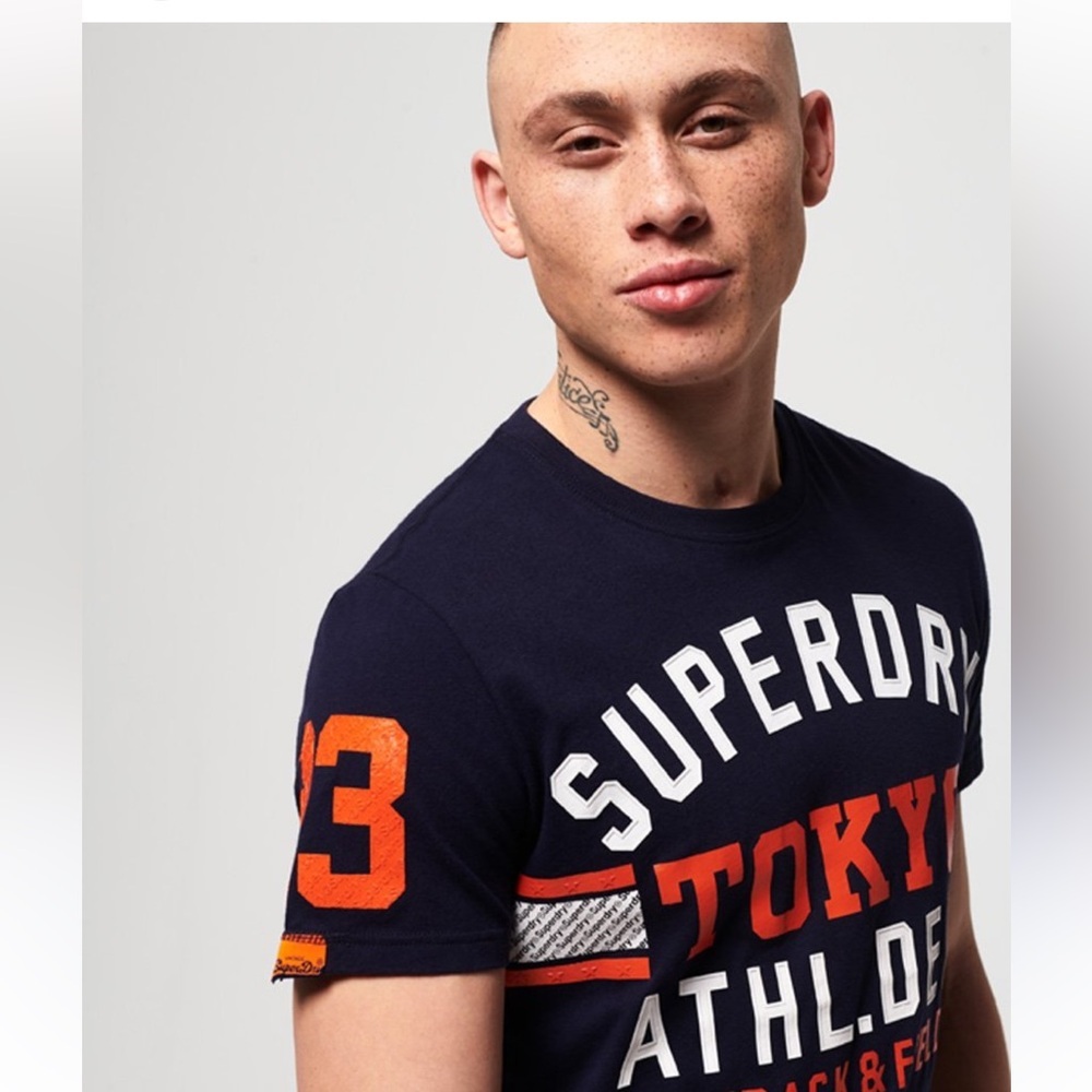 Men’s Superdry Heavyweight Logo Crew Neck T Shirt Excellent shape -Sz L 🍂​